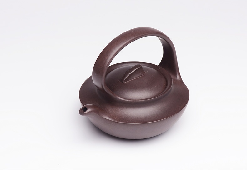 提梁精美紫砂壺，創(chuàng)意手工紫砂壺